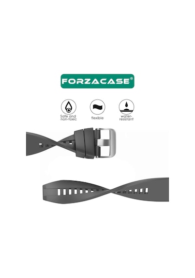 Forzacase Havit M9046 İle Uyumlu Tokalı Çizgi Desen Silikon Kordon Kayış - Fc369 Beyaz