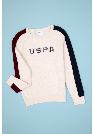 U.S. Polo Assn. Erkek Çocuk Krem Melanj Kazak 50311133-VR159