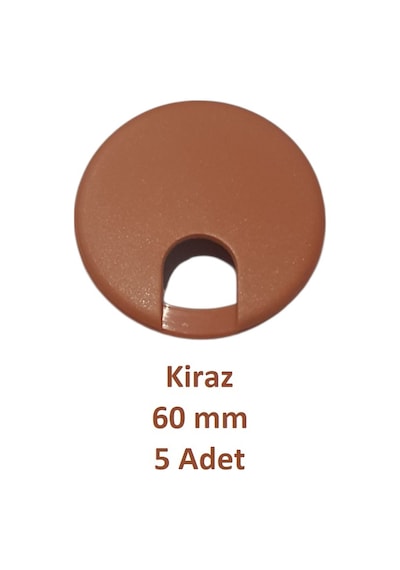 Masa Üstü Kablo Kanalı Deliği Kapağı, Kiraz, Masa Kapağı, 6 Cm, 5 Adet