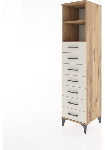 Hyperion Dolap 2 Raflı 7 Çekmeceli 44x44x182 Çam-aytaşı Atlas Çam