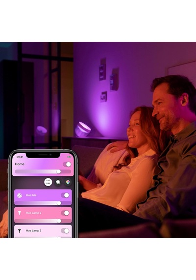 Iris Siyah Akıllı Led Masa Lambası Çok Renkli