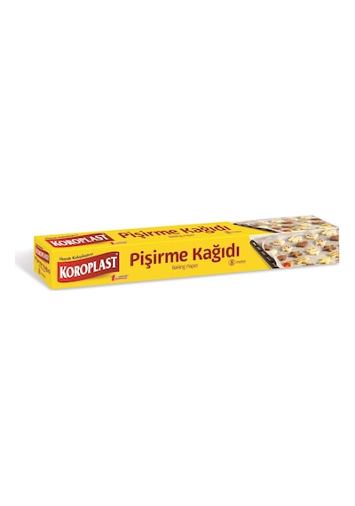Koroplast Yağlı Fırın Tepsi Pişirme Kızartma Kağıdı Kesimsiz 8 Metre 3 Kutu