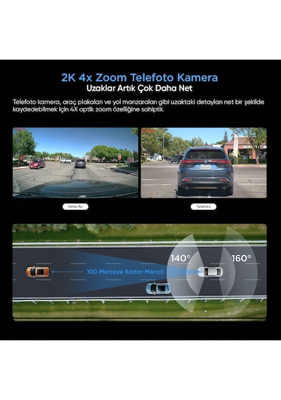 Viofo A229 Pro Tele 2 Kanallı Ön+telefoto 4k+2k Hdr Sony Starvıs 2 Sensör Gps'li Araç Kamerası