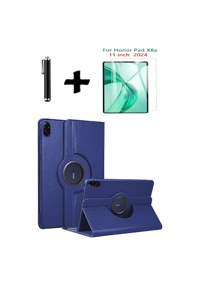 Honor Pad X8a 11 İnç 360 Dönebilen Standlı Tablet Kılıfı Ekran Koruyucu Ve Kalem Seti Kapaklı Kılıf
