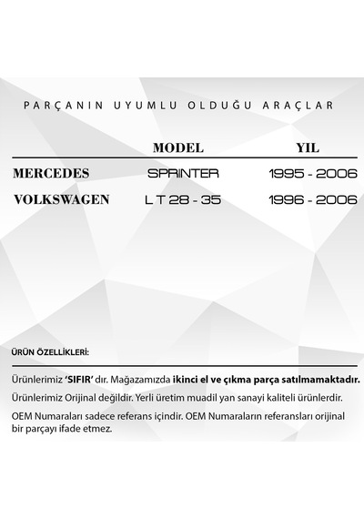 Mercedes Sprinter, Volkswagen Lt İçin Viraj Orta Lastiği