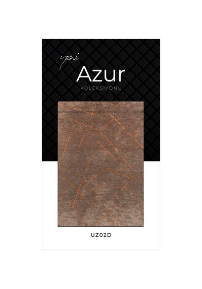 Pierre Cardin Azur Uz02d Kahve Bakır Pamuk Akrilik Yumuşak Dokulu Modern Kilim Halı