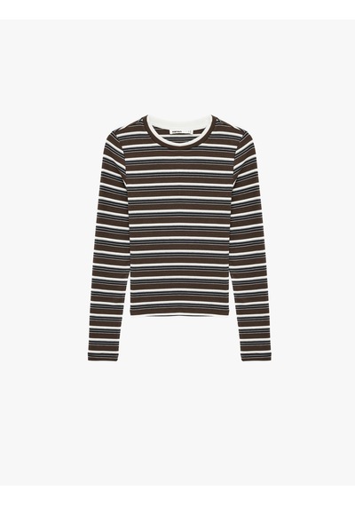 Koton Slim Fit Uzun Kollu Bisiklet Yaka Çizgili Tişört Kahverengi Çizgili 6sak80111ek Kahve Çizgili Koton Slim Fit Uzun Kollu Bisiklet Yaka Çizgili Tişört Kahverengi Çizgili 6sak80111ek Kahve Çizgili