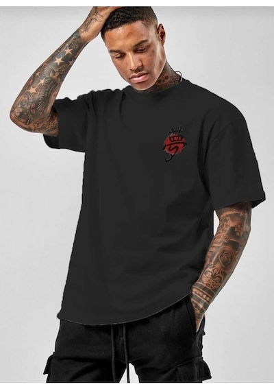 Kozia Outdoors Malkoçbey Çin Yazısı Baskılı T-shirt SIYAH