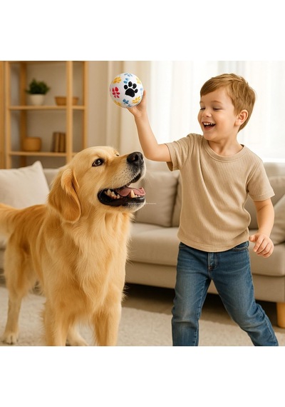 Busstier 3'lü Köpek Oyuncak Top Seti, Yumuşak Kauçuk Tenis Topu, Küçük Ve Orta Irk Köpekler İçin Dayanıklı O