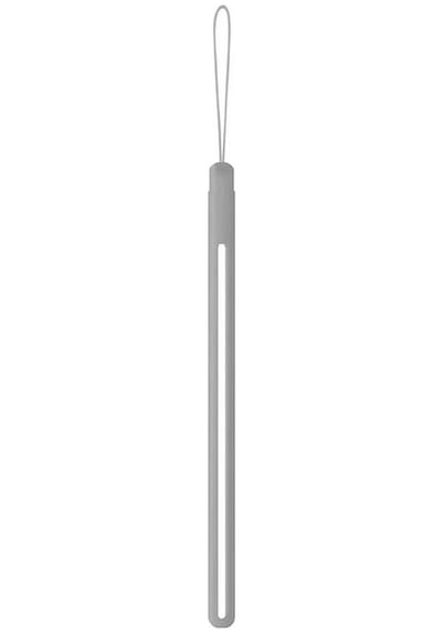 Wozlo Silikon Apple Uyumlu AirPods Kulaklık Usb Mp3 Kamera Telefon Tablet Taşıma İpi - 20cm - Gri
