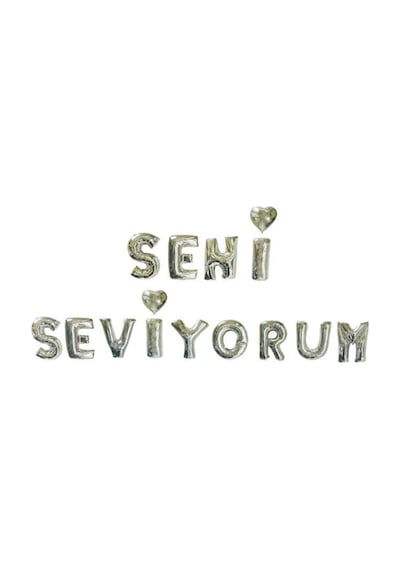 Seni Seviyorum Folyo Balon 40 Cm Gümüş Renk