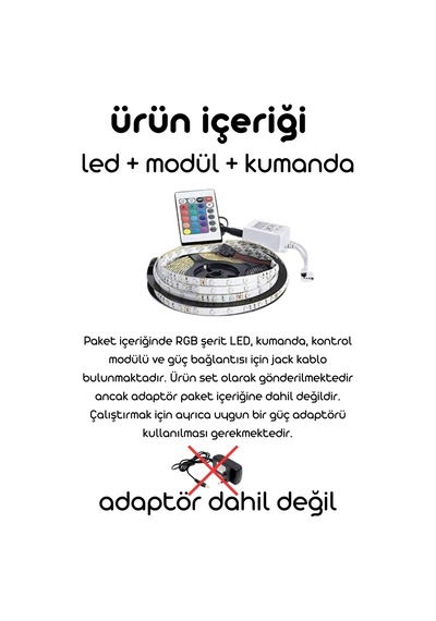 Lumidrive 5m Rgb 5050 Şerit Led 24 Tuş Ir Kumandalı Modül Seti, Tam Renk Kontrolü, 12v