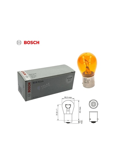 Bosch 24v 93 Ampul 21w Turuncu Yakın Tırnak 10 Adet