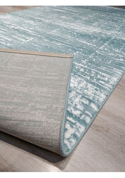 Tiffany Halı Rüzgar Rgr01T Turkuaz 100Cm Eninde Kesme Yolluk Halı