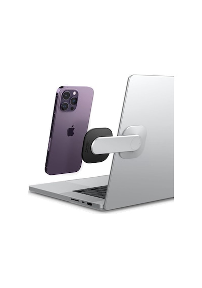 Webcam iPhone İçin Manyetik Telefon Tutucu Magsafe Özellikli Monitor / Laptop İle Uyumlu Gümüş - Amp06049 Tr Garantili