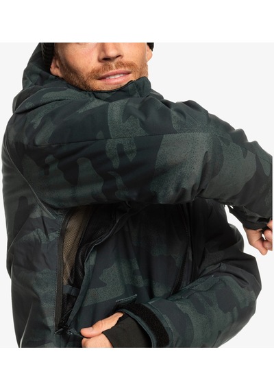 Quiksilver Mission Printed Block Erkek Snowboard Montu Haki