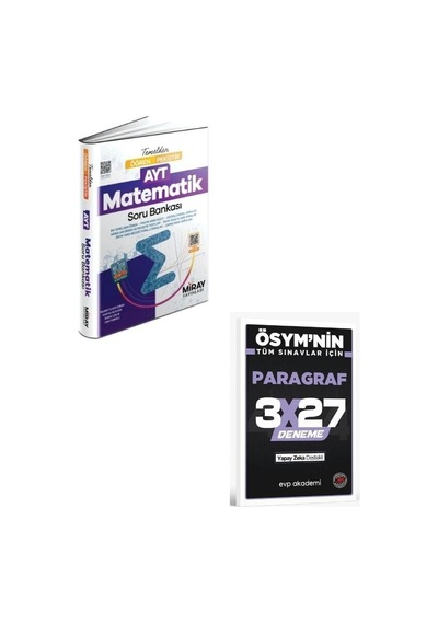 2027 Miray 2027 Öğren Pekiştir Ayt Matematik Konu Özetli Soru+ Evp Akademi Paragraf