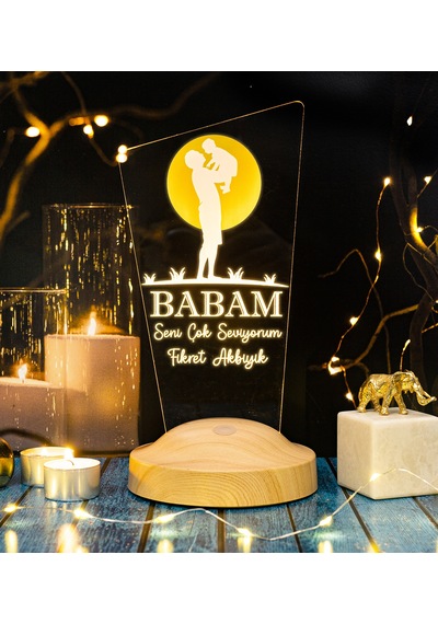 Babaya Hediye, Babalar Günü Hediyesi, Babama Hediye, Gece Lambası (545775396)