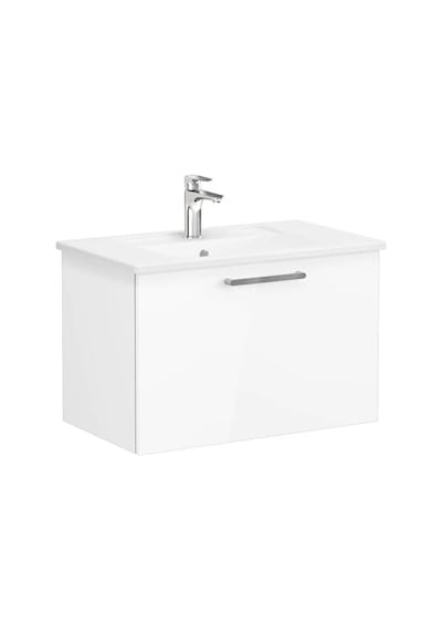 66426 VitrA Root Flat Tek Çekmeceli Lavabo Dolabı, 80 Cm, Parlak Beyaz Köşeli Lavabo Dahil Diğer 66426 VitrA Root Flat Tek Çekmeceli Lavabo Dolabı, 80 Cm, Parlak Beyaz Köşeli Lavabo Dahil Diğer