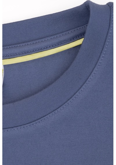 Goffra Erkek Focus Esnek Kumaş Yumuşak Dokulu Günlük Sweatshirt Mavi M401-r0342-03 Mavi