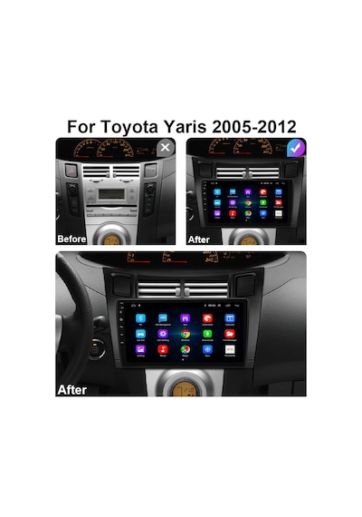 Toyota Yaris 2005-2012 Android Multimedya 9 İnc Hd Ips 2/32GB