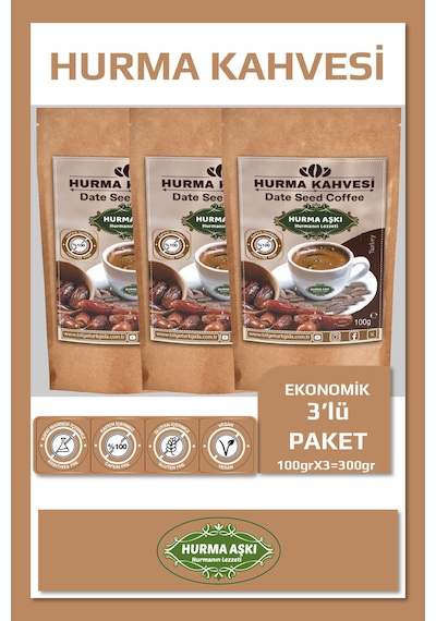 Hurma Aşkı Hurma Kahvesi 3 x 100 G