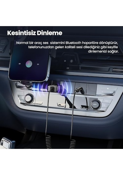 Bluetooh 5.4 Aux Jak Kablosuz Araç Ses Dönüştürücü Kiti