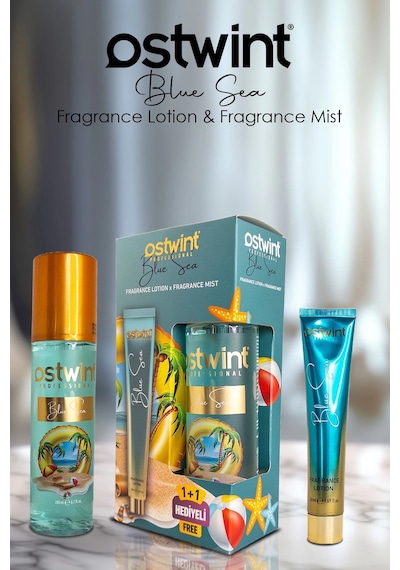 Ostwint Blue Sea Vücut Spreyi 200ml Ve Vücut Kremi 50ml Set Ferahlatıcı Deniz Esintisi Çiçeksi Parfü