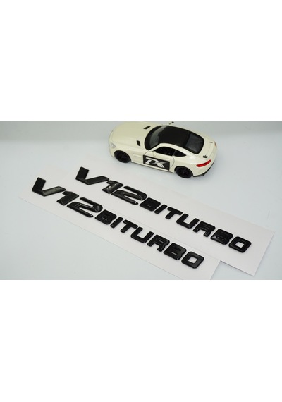 Dk Tuning Benz V12 Biturbo Çamurluk Yanı Siyah Logo Amblem 2 Li S