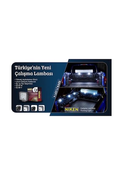 Çalışma Lambası Ledli Yuvarlak 22-27W 9 Ledli Niken Eco
