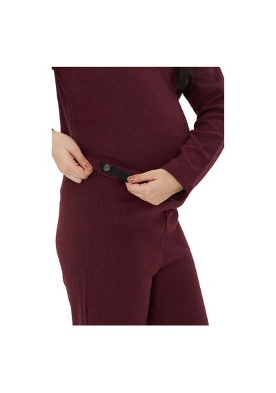 Luvmabelly - Myra9610 - Örme Hamile Alt Üst Takımı Bordo
