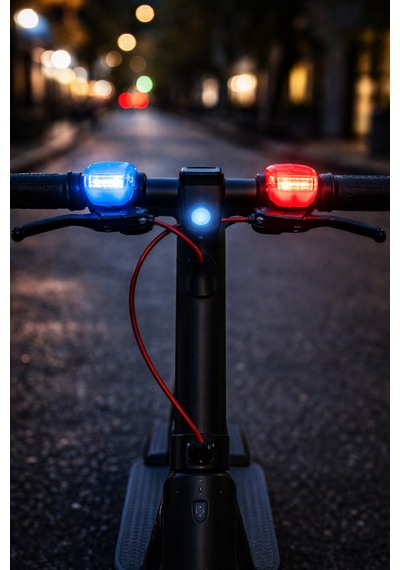 Elektrikli Scooter Aksesuarı Scooter Aksesuarı Bisiklet Aksesuarı Çakar Lamba Kırmızı Mavi