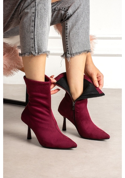 Dabab Shoes Marya Kadın Bordo Streç Lüks Süet Sivri Burun Sıcak Astarlı Fermuarlı 7 Cm İnce Topuklu Bot Bootie Dabab Shoes Marya Kadın Bordo Streç Lüks Süet Sivri Burun Sıcak Astarlı Fermuarlı 7 Cm İnce Topuklu Bot Bootie