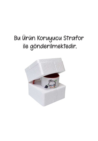 3d Tavuk Baskılı Kupa Bardak Beyaz