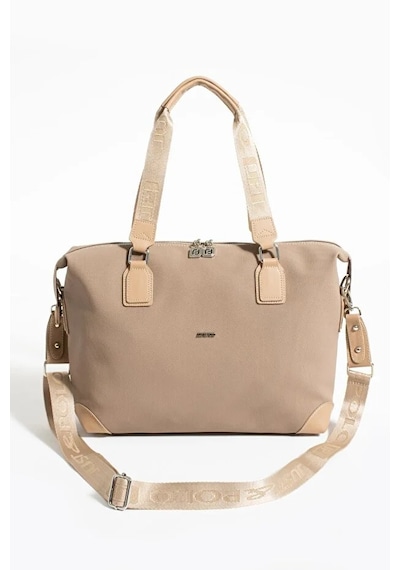 Just Polo Kadın Büyük Valiz Boy Ayarlanabilir Askılı Lüks El Ve Omuz Çantası Shopper Kum