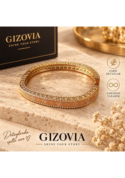 Gizovia Altın Işıltısı İkili Bileklik Seti