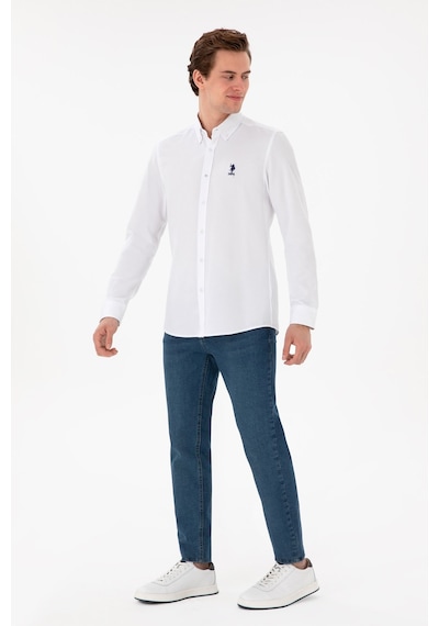 U.S. Polo Assn. Us. Polo Assn. Erkek Gömlek 50298009-vr013 Beyaz