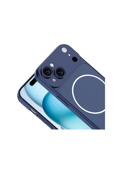 Apple Uyumlu iPhone 15 Kılıf M-safe Şarj Özellikli Kamera Korumalı Kapak Spark Turuncu