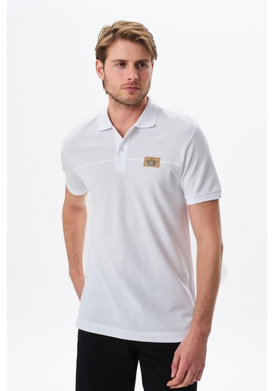 AR-MA Arma Erkek Regular Fit Basic % 100 Pamuk Pike Polo Yaka Tişört Y29374355402 Beyaz