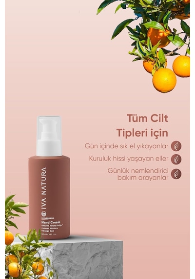 Iva Natura Organik Nemlendirici El Kremi Mandalina Çiçeği Özlü 125 Ml Aloe Vera