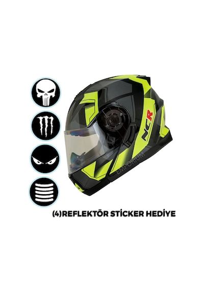Ncr Icon Çene Açılır Sarı Kask Sarı
