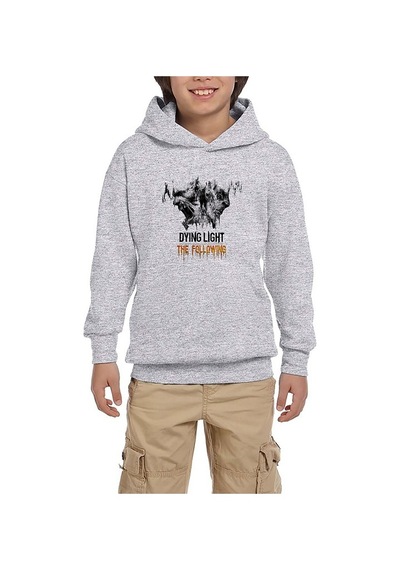 Zepplin Giyim Dying Light The Following Gri Çocuk Kapşonlu Sweatshirt Gri