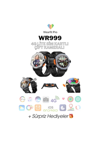 Wearfitpro Wr 999 4g Lite Sim Kartlı Çift Kameralı Yeni Nesil Tüm Özelliklere Sahip Gb Yuvarlak Akıllı Saat Wearfitpro Wr 999 4g Lite Sim Kartlı Çift Kameralı Yeni Nesil Tüm Özelliklere Sahip Gb Yuvarlak Akıllı Saat