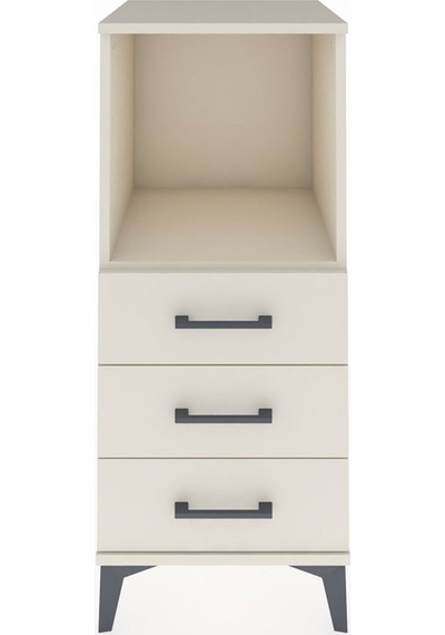 Hyperion Komodin Tek Raflı 3 Çekmeceli 44x44x106 Aytaşı-aytaşı Aytaşı