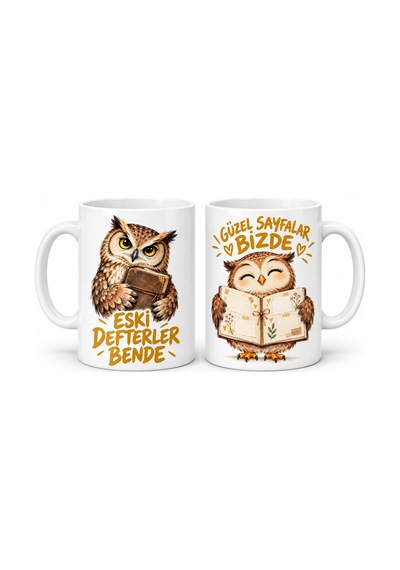 Arkhenx Eski Dost 2'li Porselen Kupa Seti - Model 1052 Bzs1