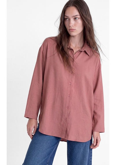 Lcw Modest Pembe Modal Karışımlı Kadın Gömlek Tunik