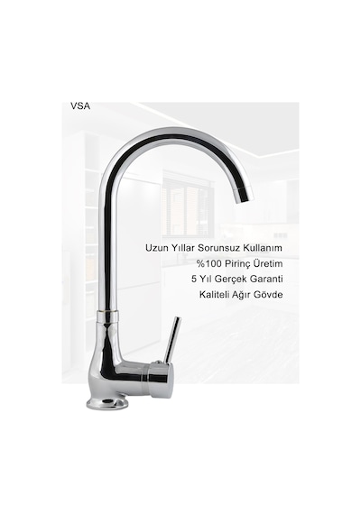 Ağır Gövde Rustik Mutfak Eviye Bataryası Krom Lavabo Delta Musluk Garanti Krom