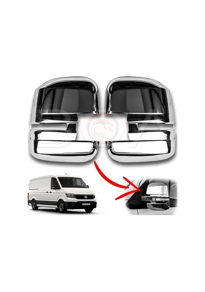 VW Crafter Ayna Kapağı Kromu 2017 Sonrası ABS Krom 2 Prç.