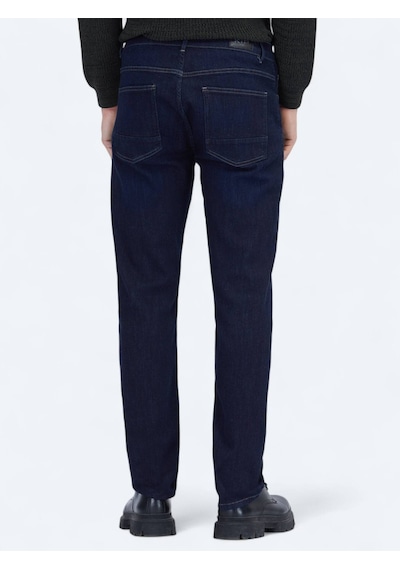 Kip Lacivert Düz Slim Fit Denim Pamuk Karışımlı Pantolon Lacivert