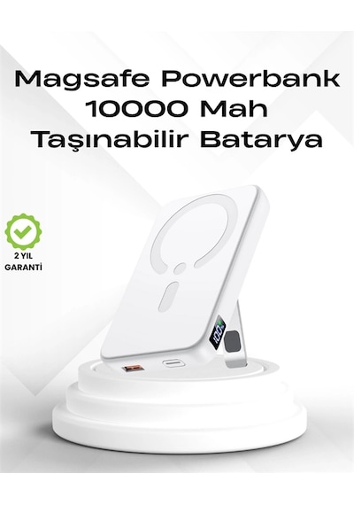 Kablosuz Magsafe Powerbank İphone Uyumlu, 10000 Mah, Isı Dağılımlı Çok Renkli